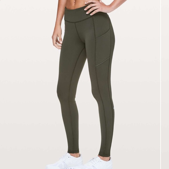 Lululemon Speed Up Tight *Full-On Luxtreme 28" Dark Olive Size 8 - Picture 1 of 9